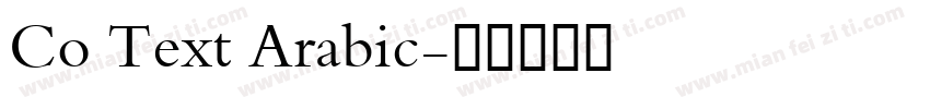 Co Text Arabic字体转换